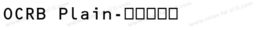 OCRB Plain字体转换